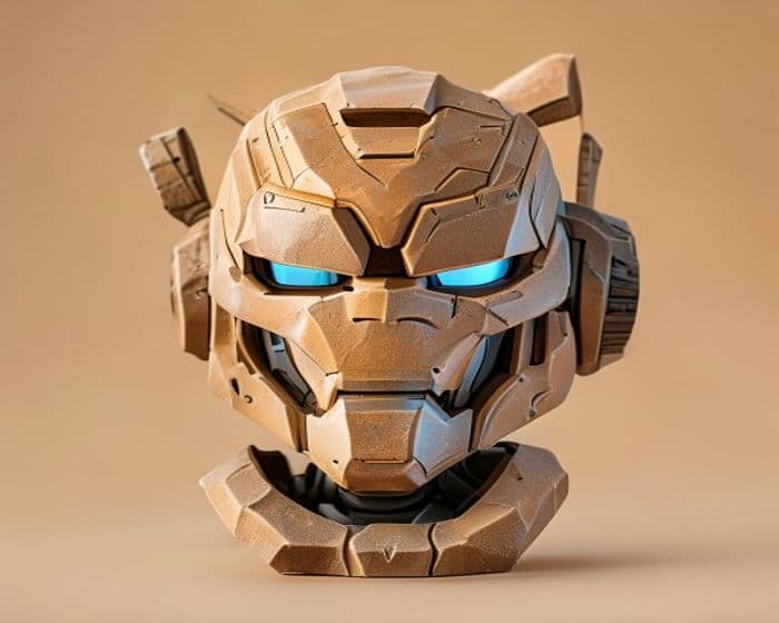 Mecha Head in sand